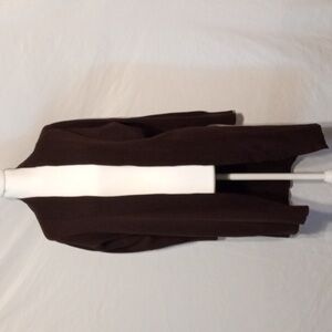 a new day Women's Dark Brown Open Face Cardigan Sweater